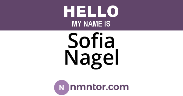 Sofia Nagel