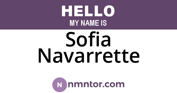 Sofia Navarrette