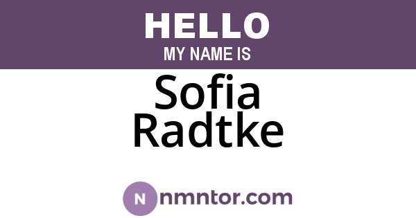 Sofia Radtke