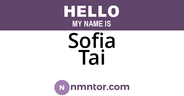 Sofia Tai