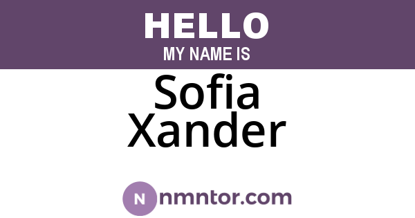 Sofia Xander