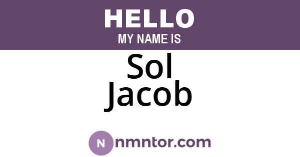 Sol Jacob