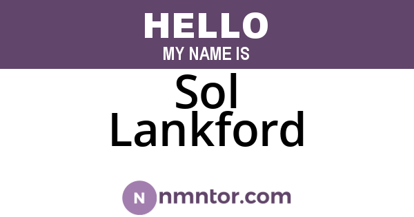 Sol Lankford