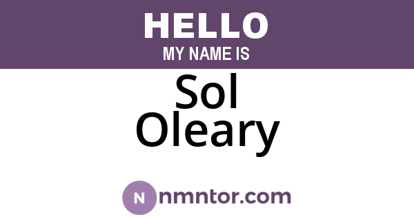Sol Oleary