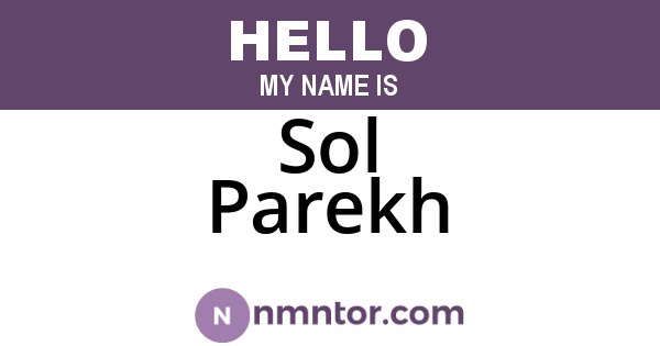 Sol Parekh