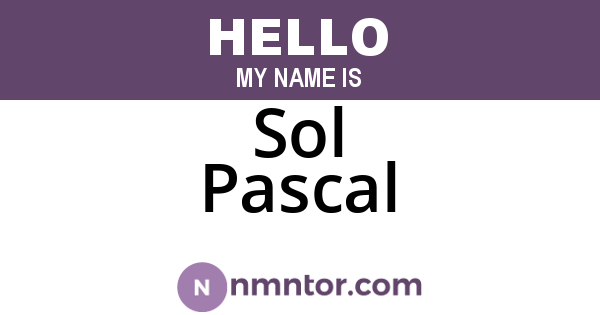 Sol Pascal
