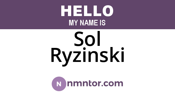 Sol Ryzinski
