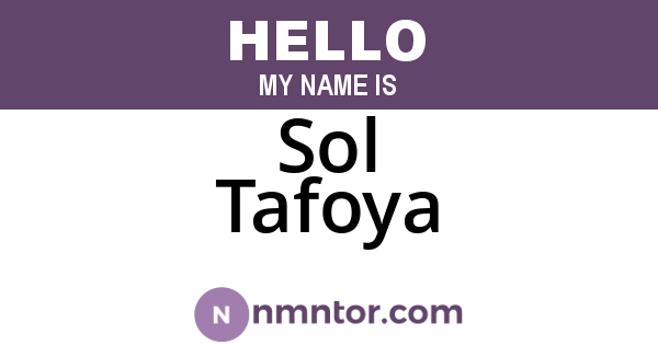 Sol Tafoya