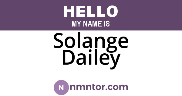 Solange Dailey