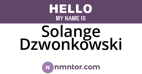 Solange Dzwonkowski