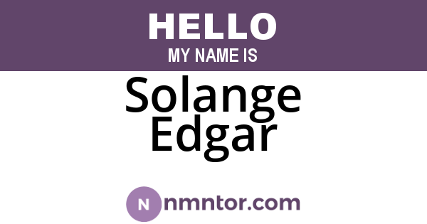 Solange Edgar