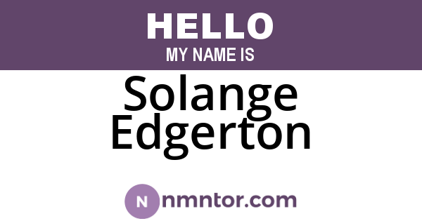 Solange Edgerton