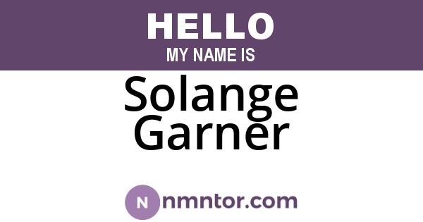 Solange Garner
