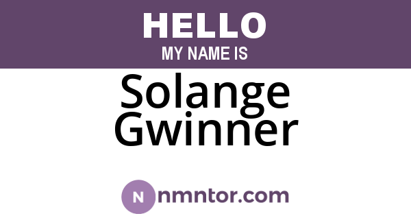Solange Gwinner