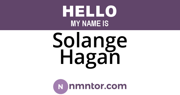Solange Hagan