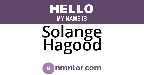 Solange Hagood