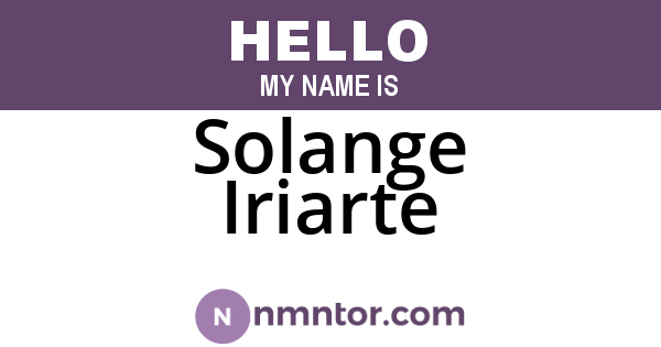 Solange Iriarte