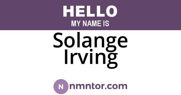 Solange Irving