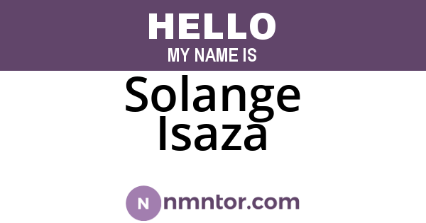 Solange Isaza