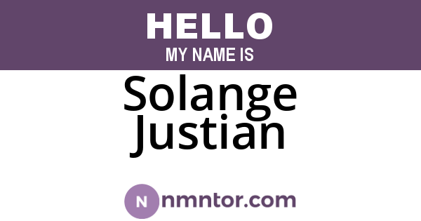 Solange Justian