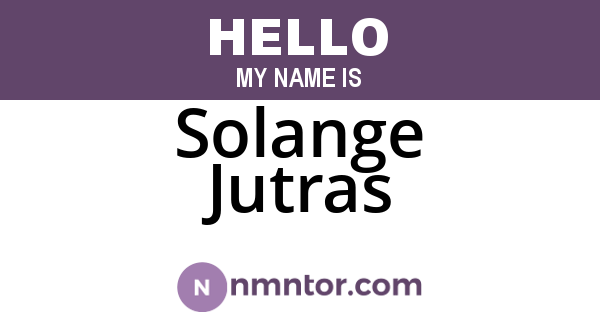 Solange Jutras
