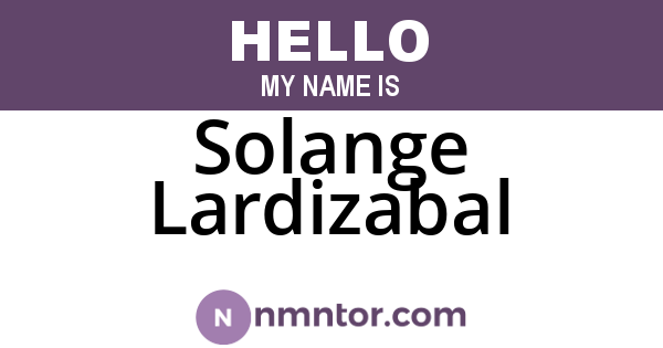 Solange Lardizabal