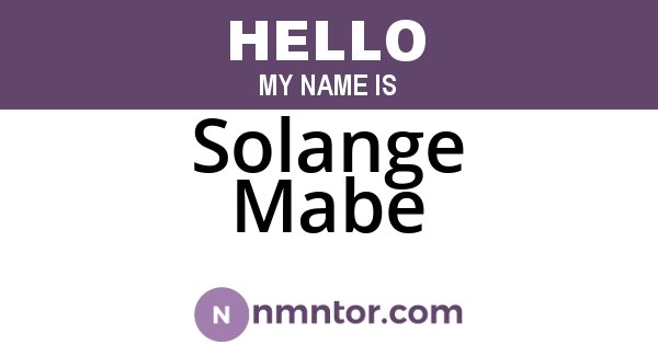 Solange Mabe