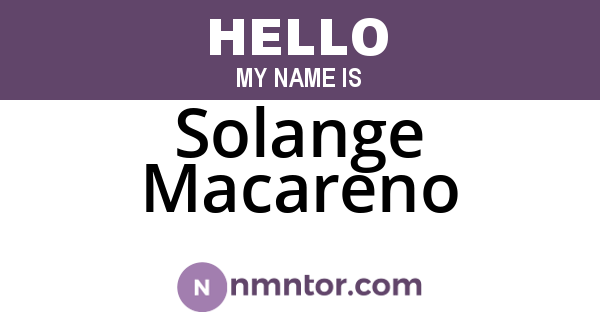 Solange Macareno