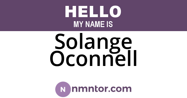 Solange Oconnell