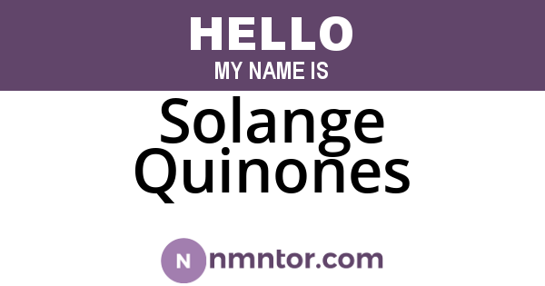 Solange Quinones