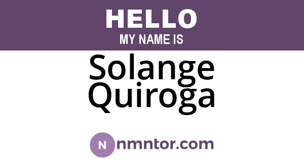 Solange Quiroga