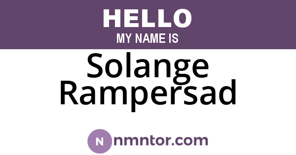 Solange Rampersad