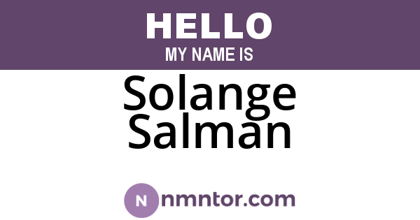 Solange Salman