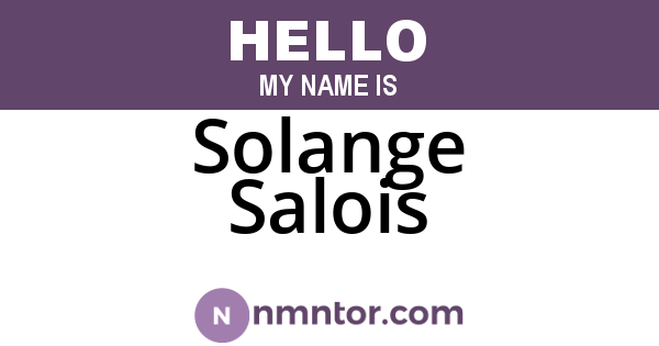 Solange Salois