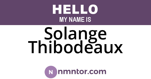 Solange Thibodeaux