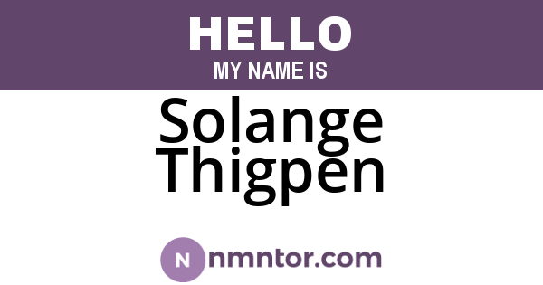 Solange Thigpen