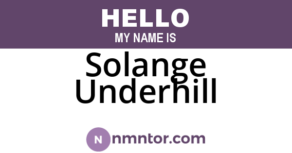 Solange Underhill