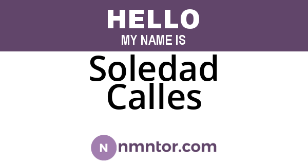 Soledad Calles