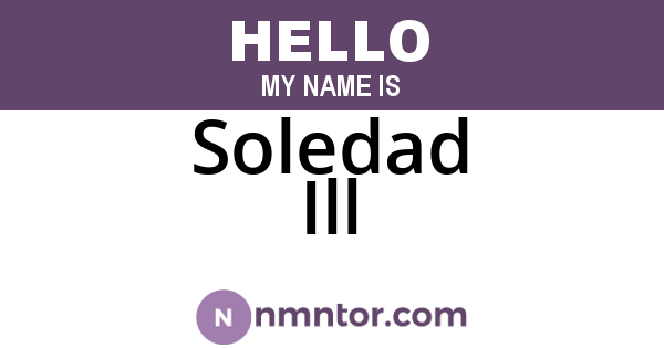 Soledad Ill