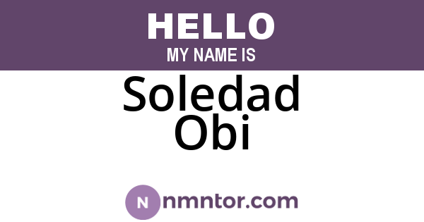 Soledad Obi