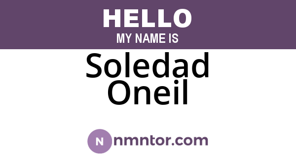Soledad Oneil