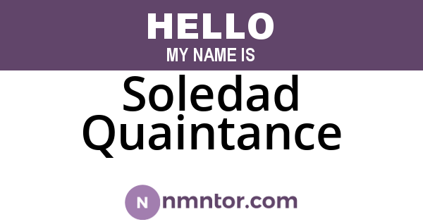 Soledad Quaintance