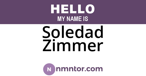 Soledad Zimmer