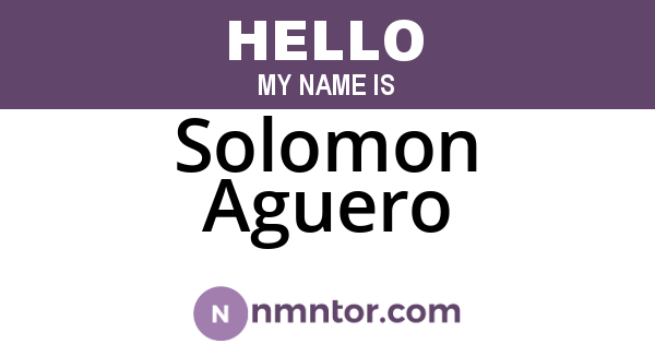 Solomon Aguero