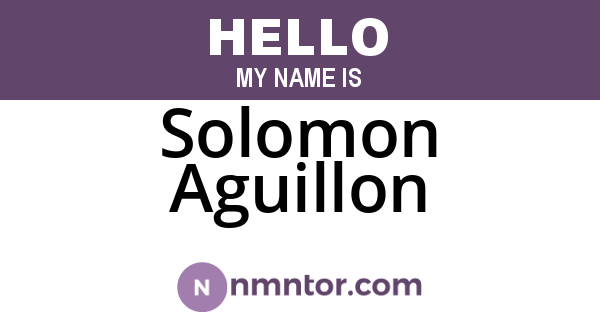Solomon Aguillon