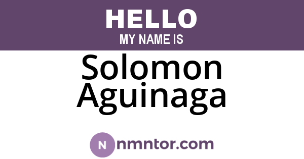 Solomon Aguinaga