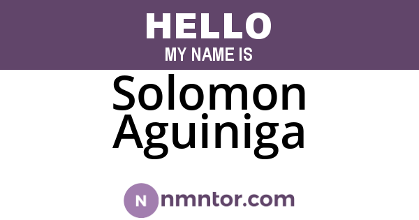 Solomon Aguiniga