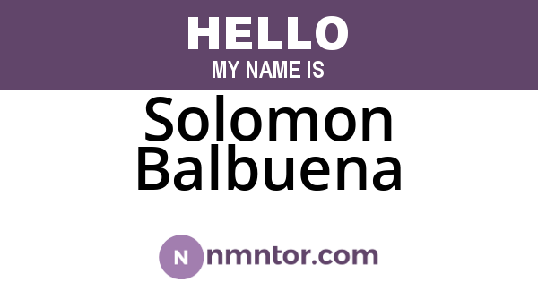 Solomon Balbuena