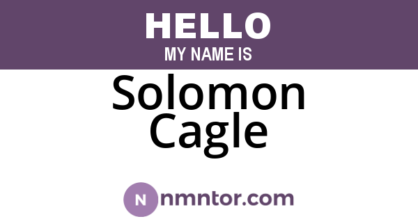 Solomon Cagle