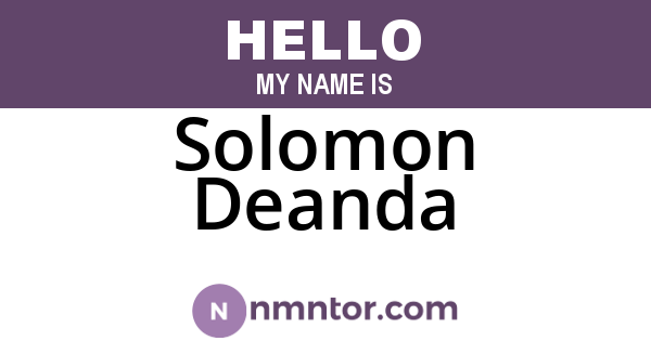 Solomon Deanda